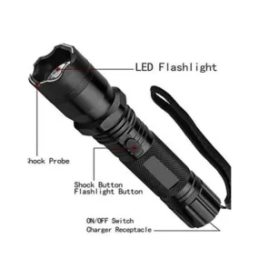 1101 Self Defence Taser Stun Gun Type Rechargeable Plus Flashlight