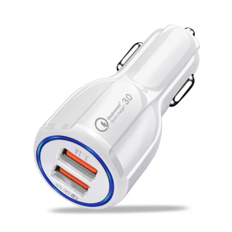 2 Port USB Fast Car Charger for Smart Phone