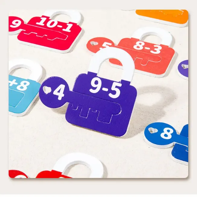 26Pcs Montessori Digital Number Lock & Key Matching Game