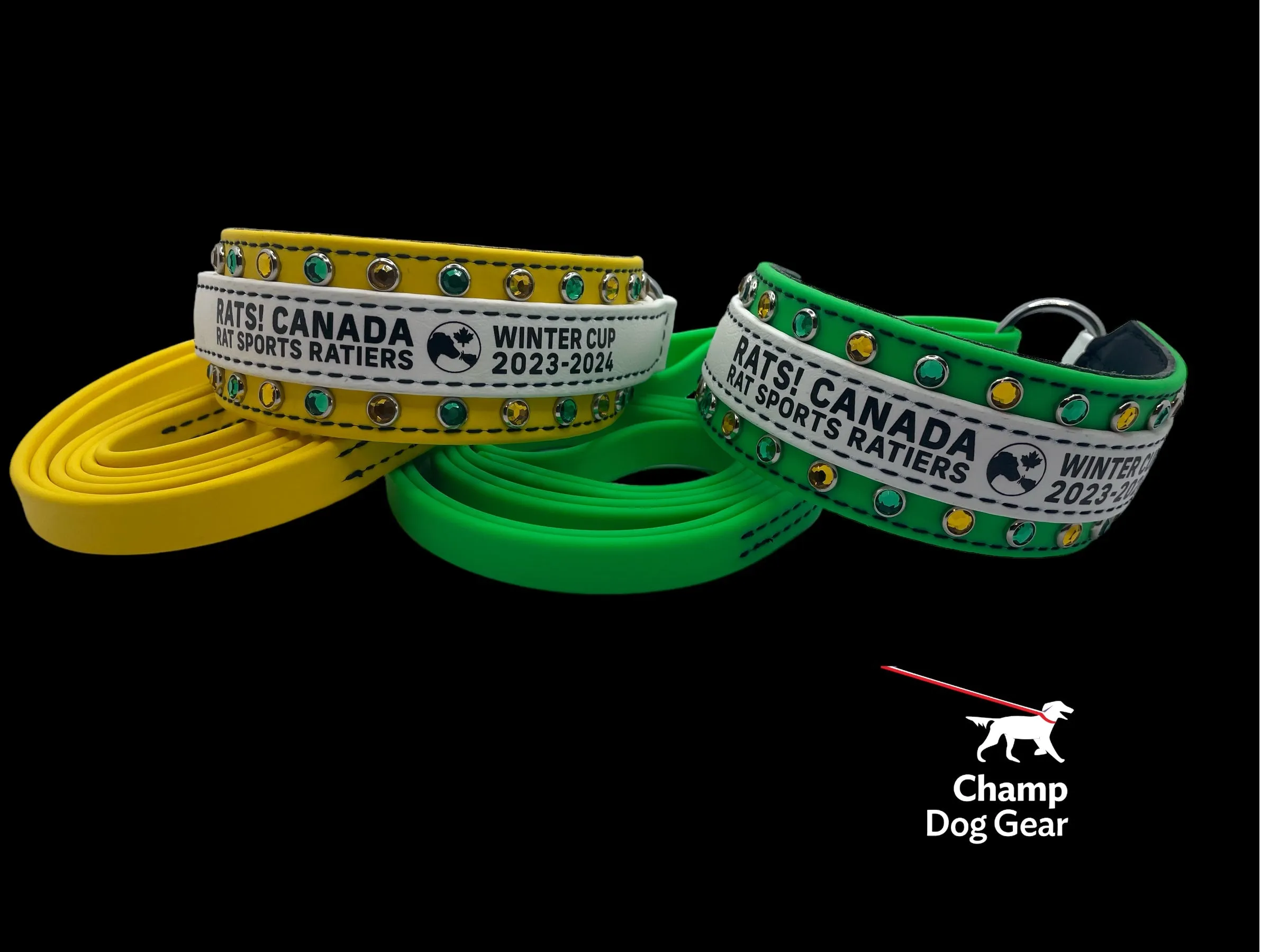 2" MARTINGALE LEASH - RATS! Canada 2024 Winter Cup BioThane Martingale Leash