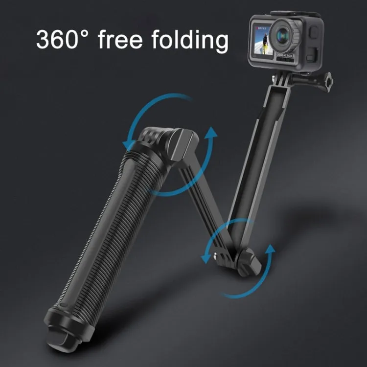 3-Way Monopod   Tripod   Grip Super Portable Magic Mount Selfie Stick for GoPro Hero12 Black / Hero11 /10 /9 /8 /7 /6 /5, Insta360 Ace / Ace Pro, DJI Osmo Action 4 and Other Action Cameras, Length of Extension: 20-62cm