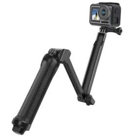 3-Way Monopod   Tripod   Grip Super Portable Magic Mount Selfie Stick for GoPro Hero12 Black / Hero11 /10 /9 /8 /7 /6 /5, Insta360 Ace / Ace Pro, DJI Osmo Action 4 and Other Action Cameras, Length of Extension: 20-62cm