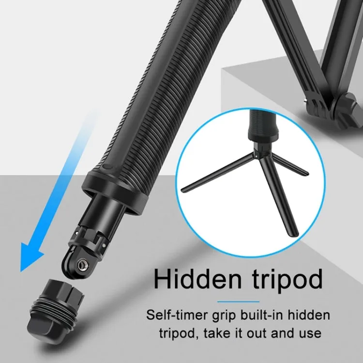 3-Way Monopod   Tripod   Grip Super Portable Magic Mount Selfie Stick for GoPro Hero12 Black / Hero11 /10 /9 /8 /7 /6 /5, Insta360 Ace / Ace Pro, DJI Osmo Action 4 and Other Action Cameras, Length of Extension: 20-62cm