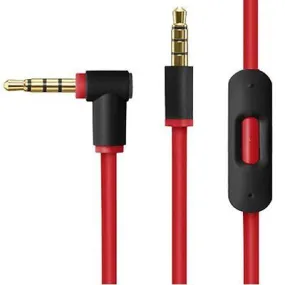 3.5mm Replacement Audio Cable L Cord for  Headphones Aux & Mic