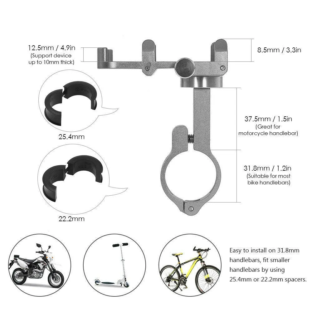 360¡ã Rotatable Adjustable GUB Bike Phone Mount