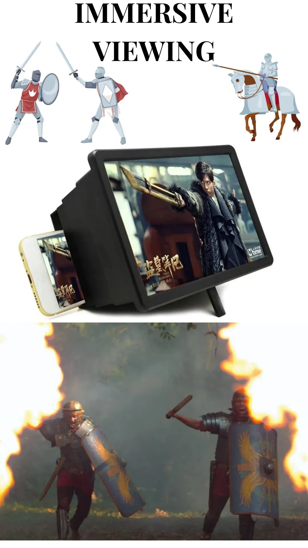 3D Phone Screen Magnifier Video Mobile Amplifier Universal Foldable Turn your Phone into a mini Movie Screen!