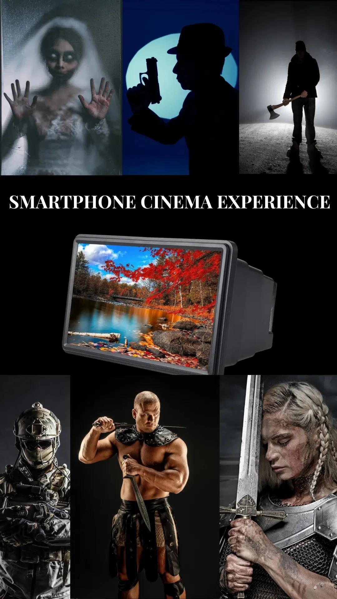 3D Phone Screen Magnifier Video Mobile Amplifier Universal Foldable Turn your Phone into a mini Movie Screen!