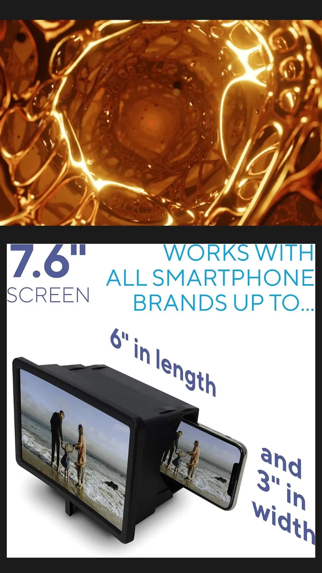 3D Phone Screen Magnifier Video Mobile Amplifier Universal Foldable Turn your Phone into a mini Movie Screen!