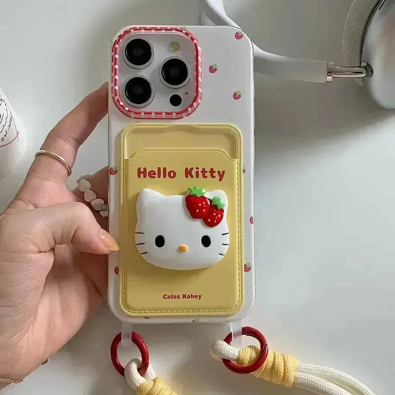 3D Strawberry Hello Kitty Phone Case (For iPhones)