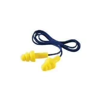 3M - EAR Ultrafit Earplugs Elastomeric Polymer Corded with Carrying Case, Yellow