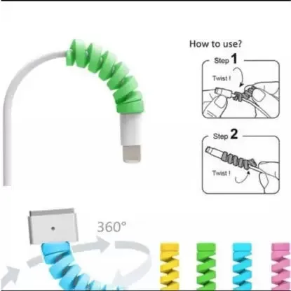 5 Packs Of Multipurpose USB Cable Protector (Multi Color)