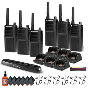 6 x Motorola RMU2040 On-Site 2-Way Radio (RMU2040) - 6 Pack With Mics  Supreme Bundle