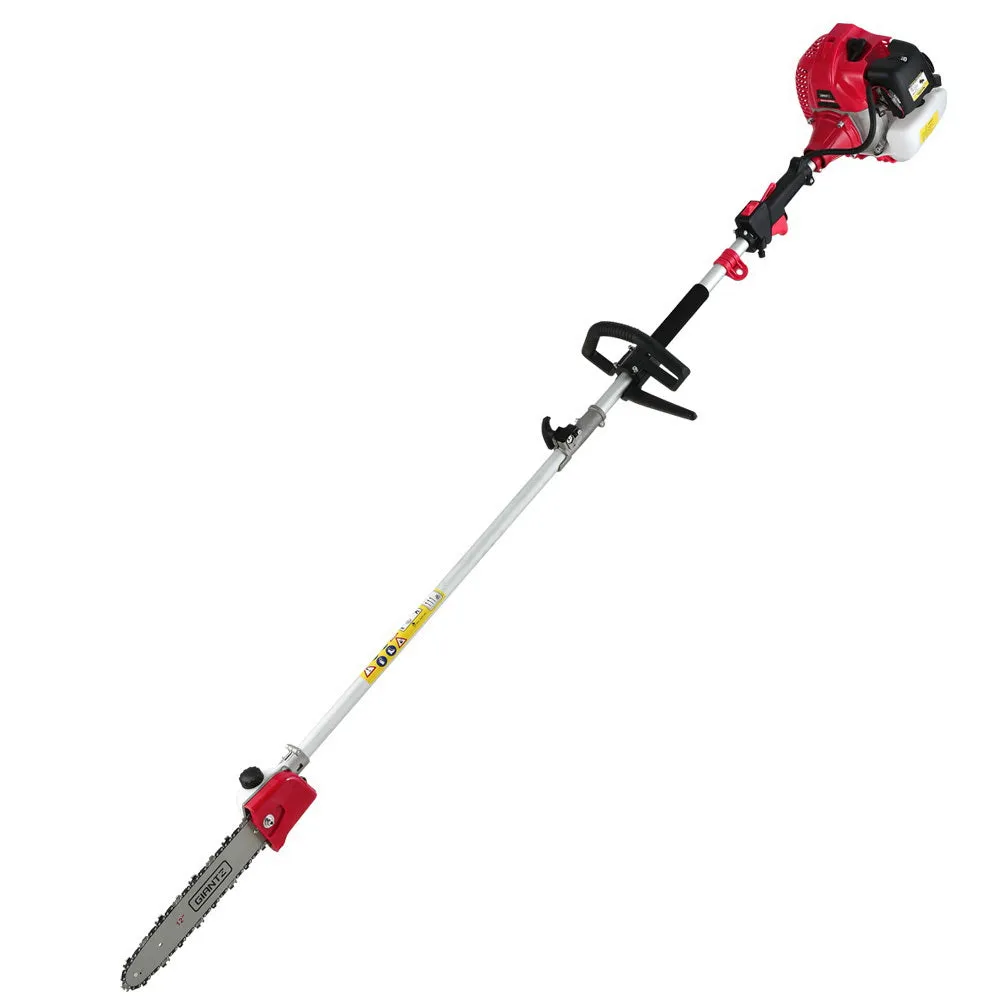 62CC Pole Chainsaw Hedge Trimmer 12in Chain Saw 5.6m Long Reach Red