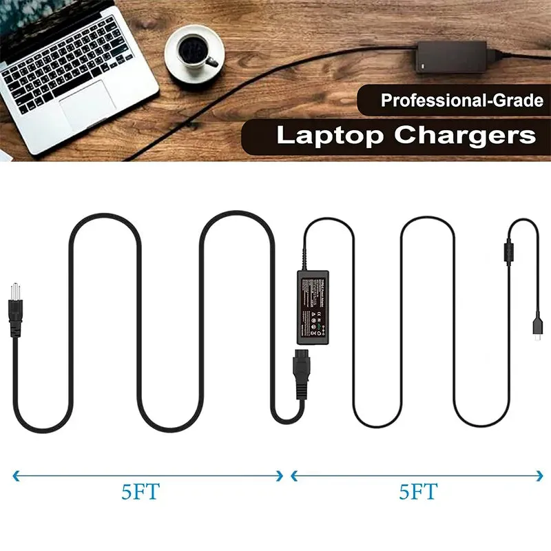 65W Charger for Dell Laptops with USB Type-C