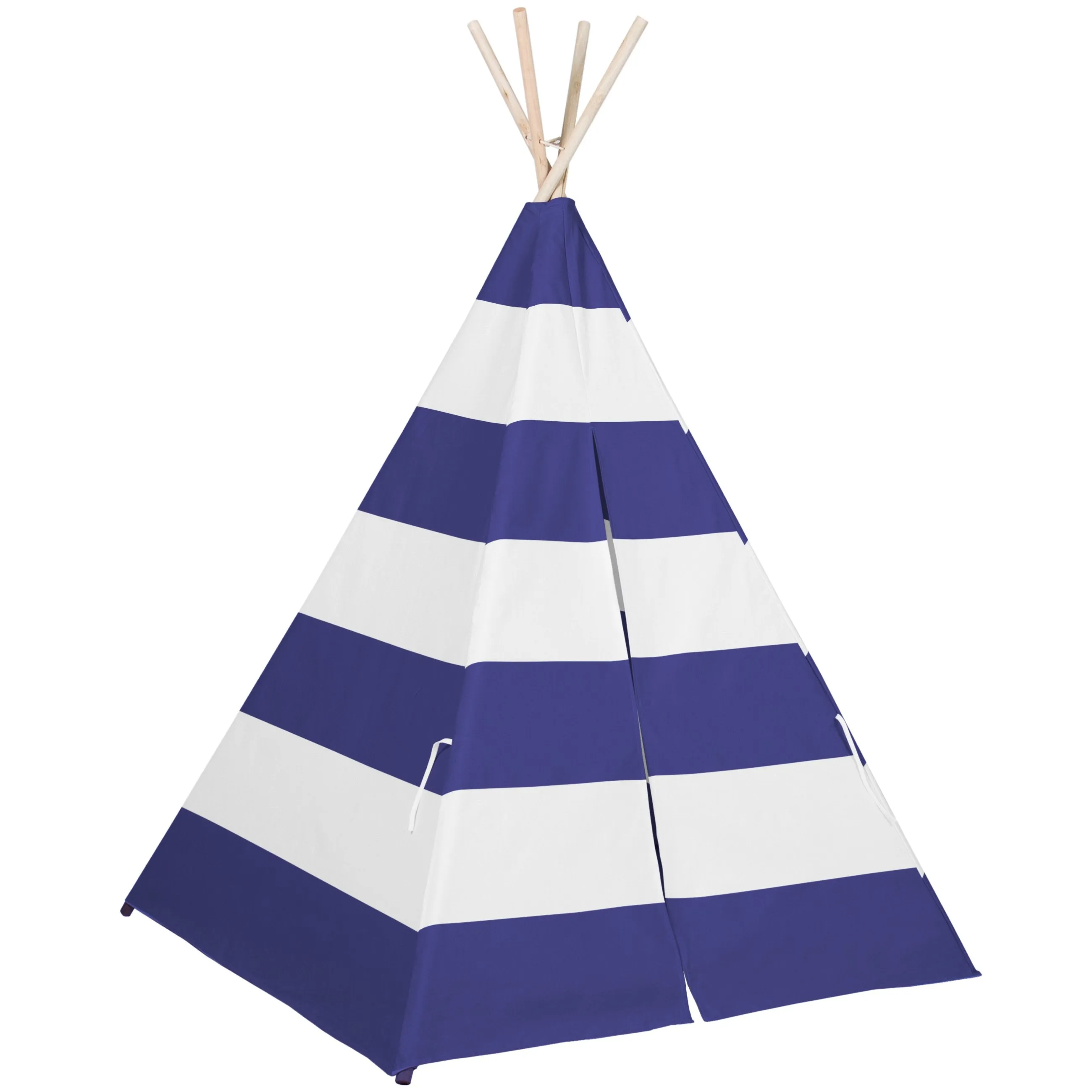 6ft Kids Pretend Cotton Teepee Play Tent w/ Mesh Window, Carrying Case