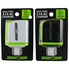 AC Wall Charger with Dual USB Ports 2.1 Amp - 3 Pieces Per Pack 22458