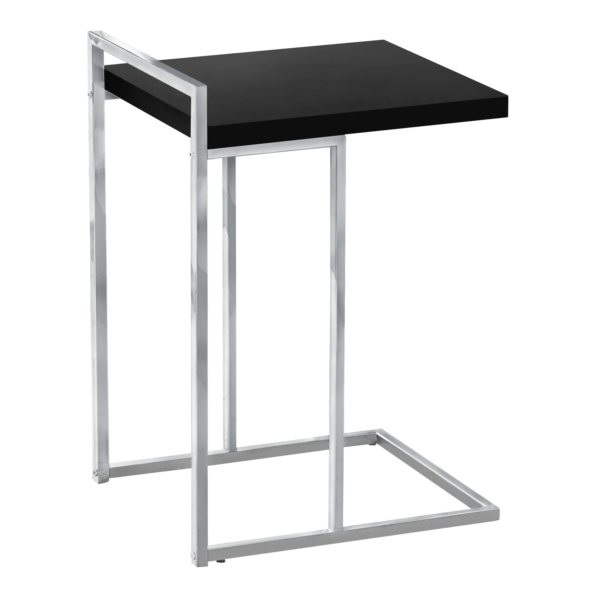 Accent Table - 25"H / Black / Chrome Metal