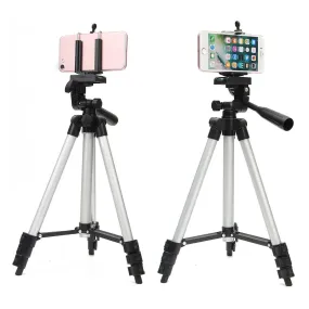 Adjustable Camera Tripod Stand with Phone Holder for  Smart Phones Holder