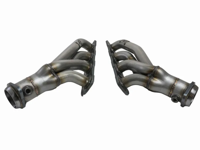 AFE Twisted Steel Shorty Headers (Raw Finish): 300 / Challenger / Charger 6.4L 392 & 6.2L Hellcat 2015 - 2023