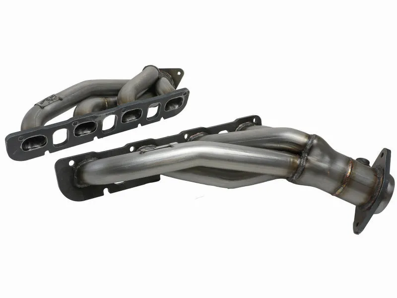 AFE Twisted Steel Shorty Headers (Raw Finish): 300 / Challenger / Charger 6.4L 392 & 6.2L Hellcat 2015 - 2023