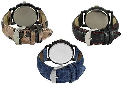 Ak Combo Of 3 Analogue Multicolor Dial Men's Watch-Lr-03-07-08