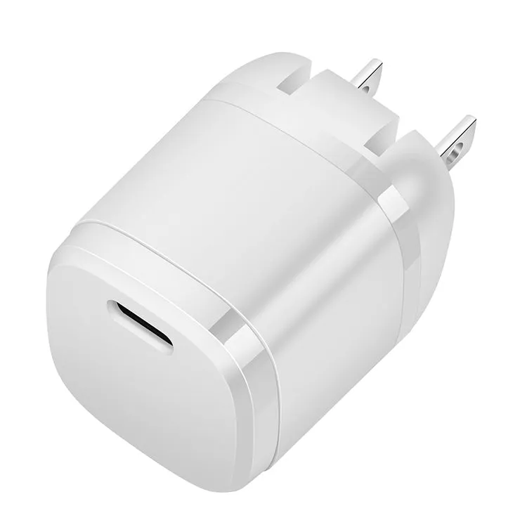 AMZER 20W USB-C / Type-C Single Port Wine Barrel Shape Travel Charger, US Plug