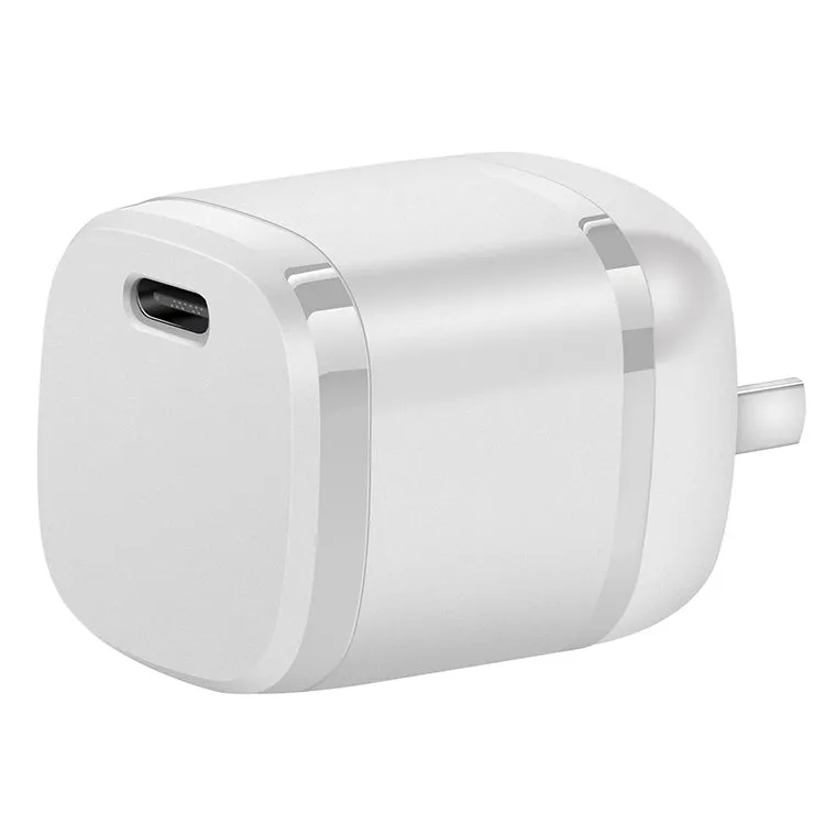 AMZER 20W USB-C / Type-C Single Port Wine Barrel Shape Travel Charger, US Plug