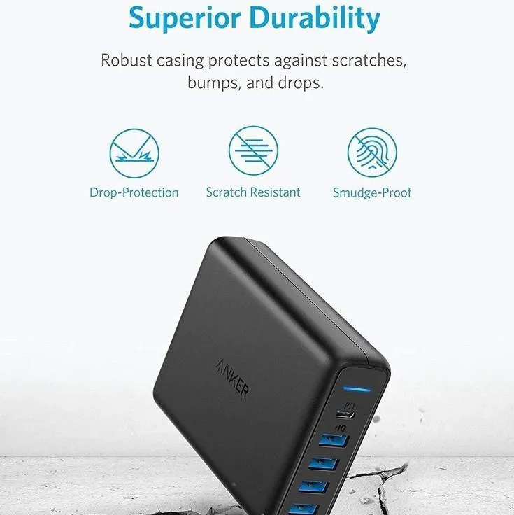 Anker PowerPort I PD with 1PD and 4 PIQ Wall Charger