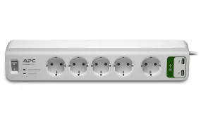 Apc Essential Surgearrest 5 Outlets With 5V, 2.4A 2 Port Usb Charger 230V Germany