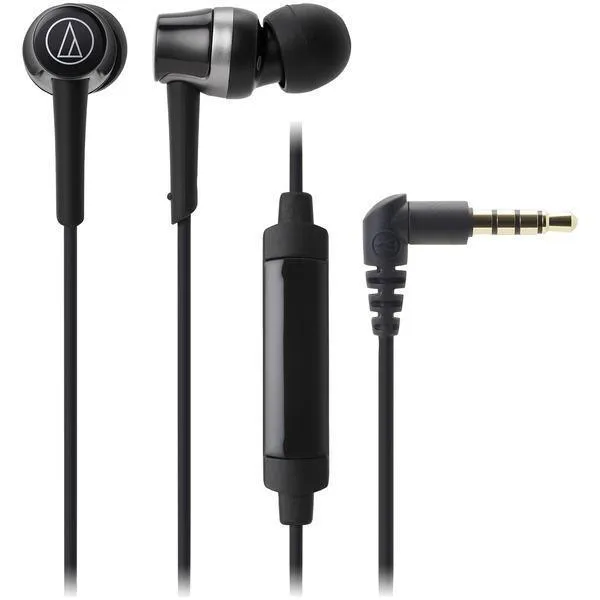 Audio-Technica ATH-CKR30iSBK SonicFuel ATH-CKR30iS In-Ear Headphones with Microphone (Black)