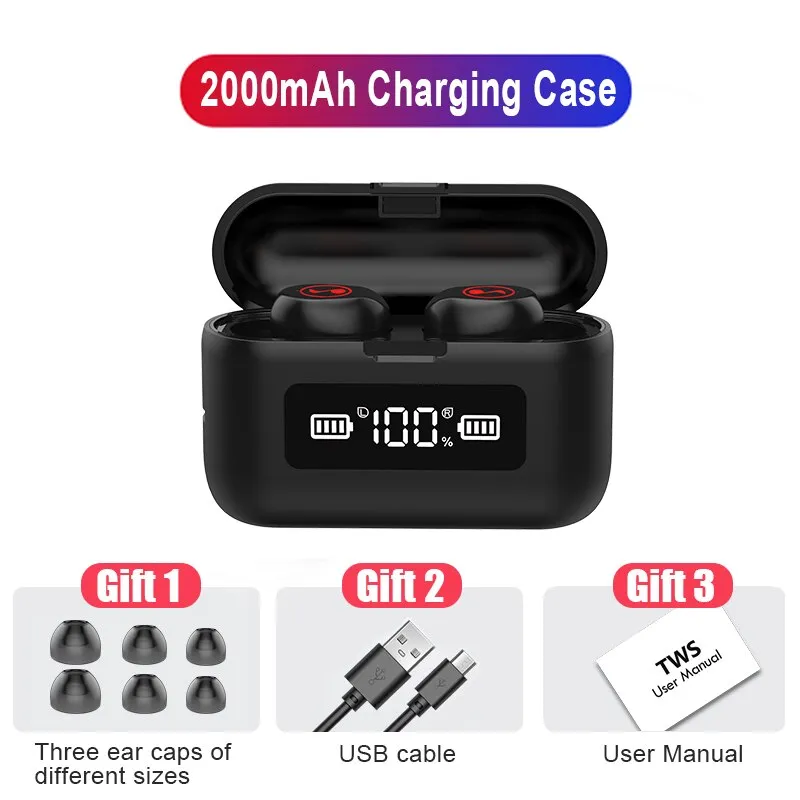 B281 Bluetooth Earphone Touch Earphones Wireless Headphones Bloototh Earphone