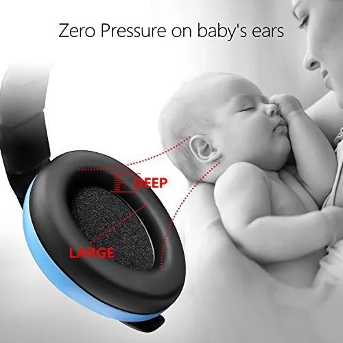 Baby Ear Protection Noise Cancelling Headphones for Babies for 3 Months to 3 Years (Blue)