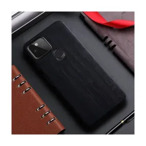 Bamboo Wood Pattern Case For Google Pixel 5 - Black