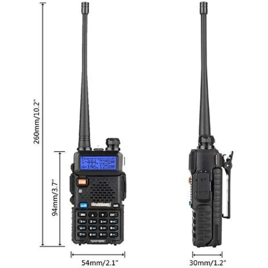 BaoFeng UV-5R 5W Dual Band (VHF/UHF) Analog Portable Two-Way Radio