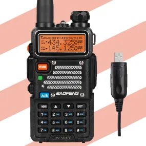 Baofeng x Radioddity UV-5RX3 | Tri-band 1.25M | Tri-color LCD | 2 Antennas | with Cable