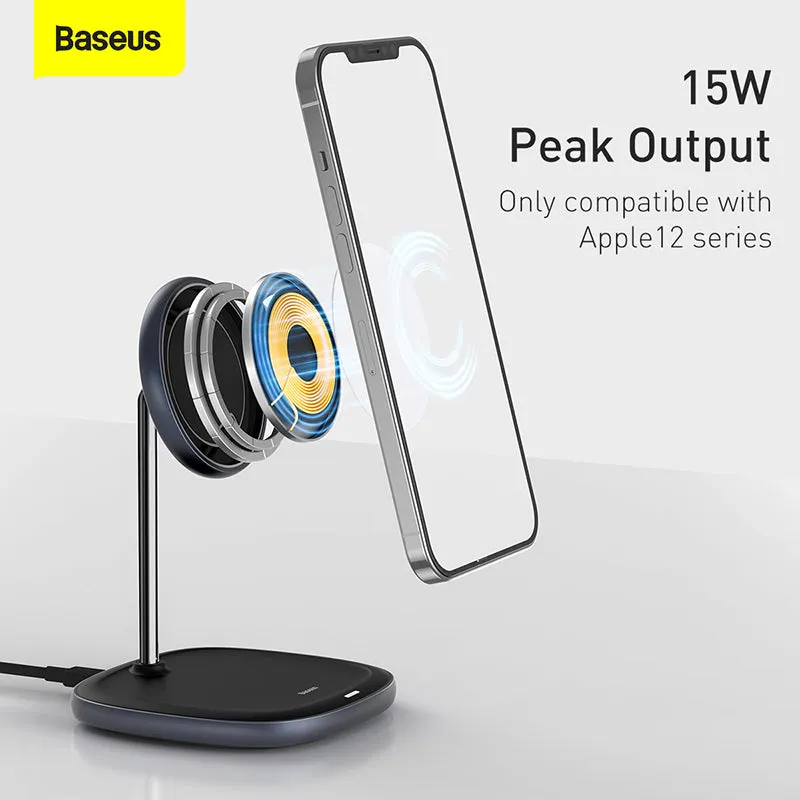 Baseus Swan Magnetic Desktop Magsafe 15W Wireless Holder Charger (Suit for iPhone 12/13/14) (WXSW-01)