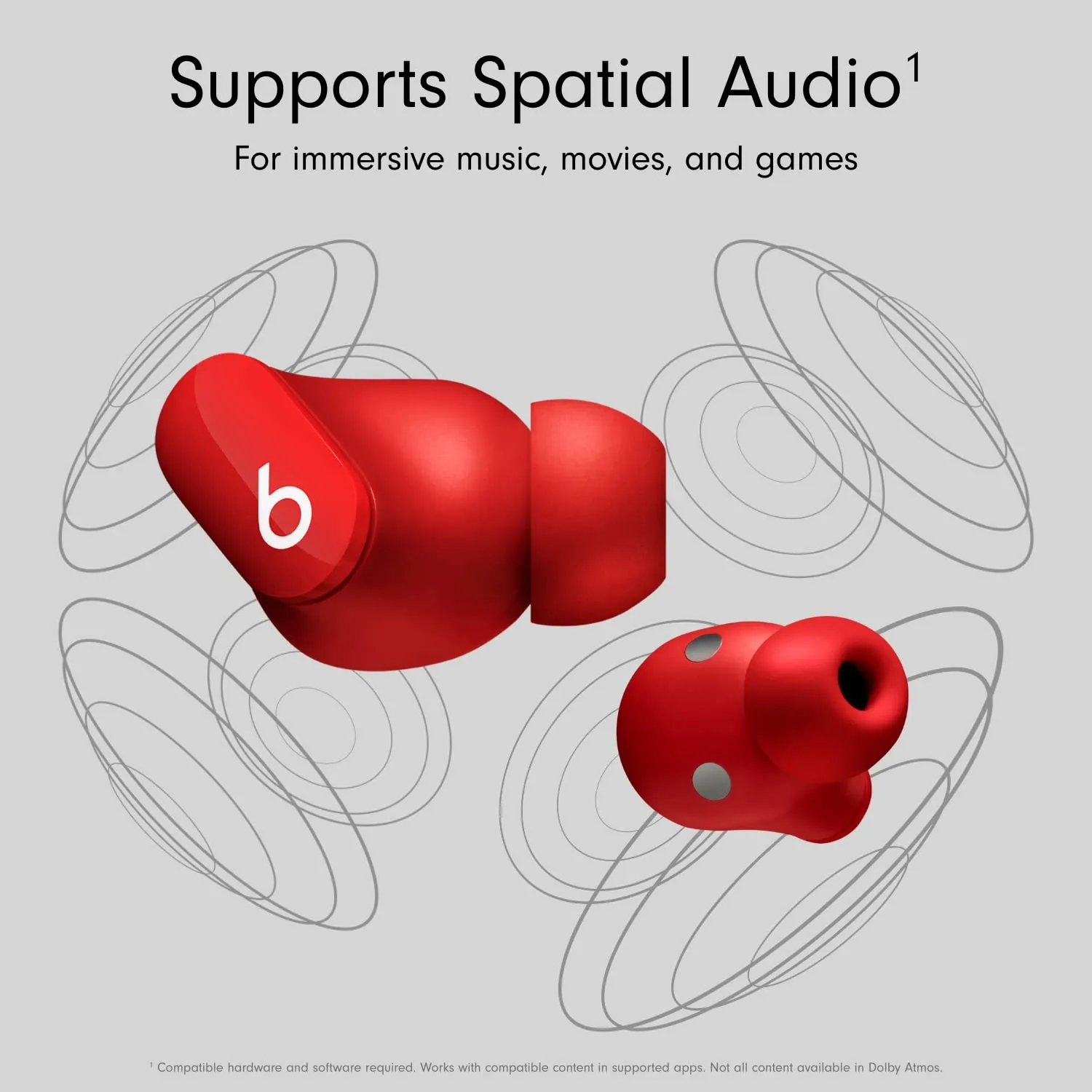 Beats Studio Buds with AppleCare  for Headphones (2 Years) - Red