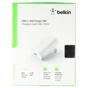 Belkin (18W) USB-C Wall Charger Travel Adapter - White (F7U096dqWHT)