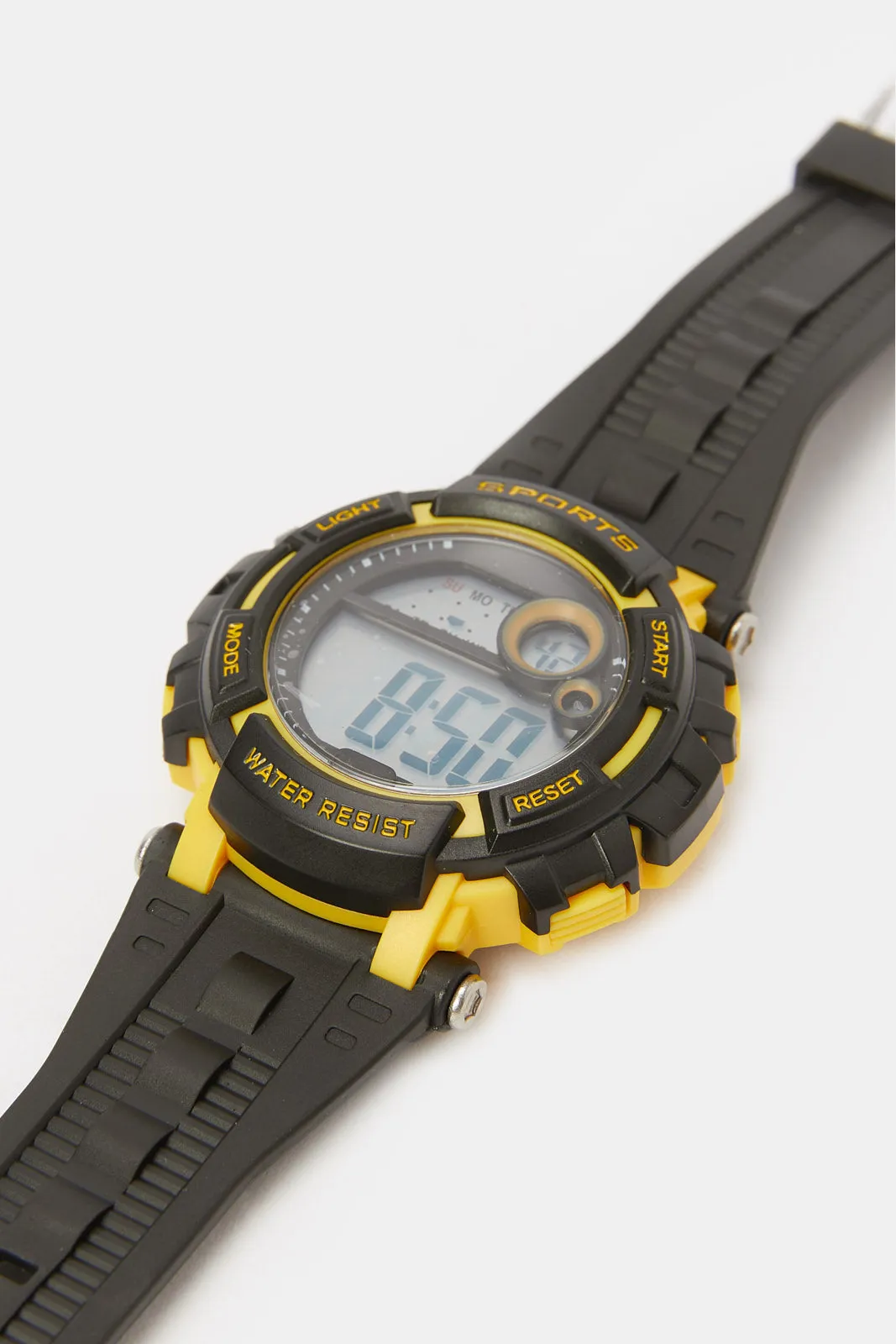 Black And Orange Multi Functional Digital Watch