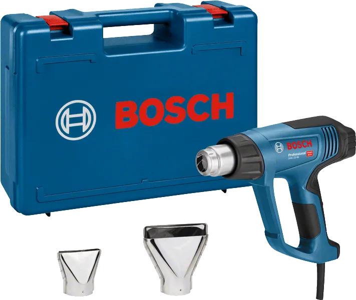 Bosch Heat Gun, 2300W, 50-650°C, 10 Temp.& Airflow Stages, Auto-Shut Off, LCD, Carrying Case with 2 Nozzles