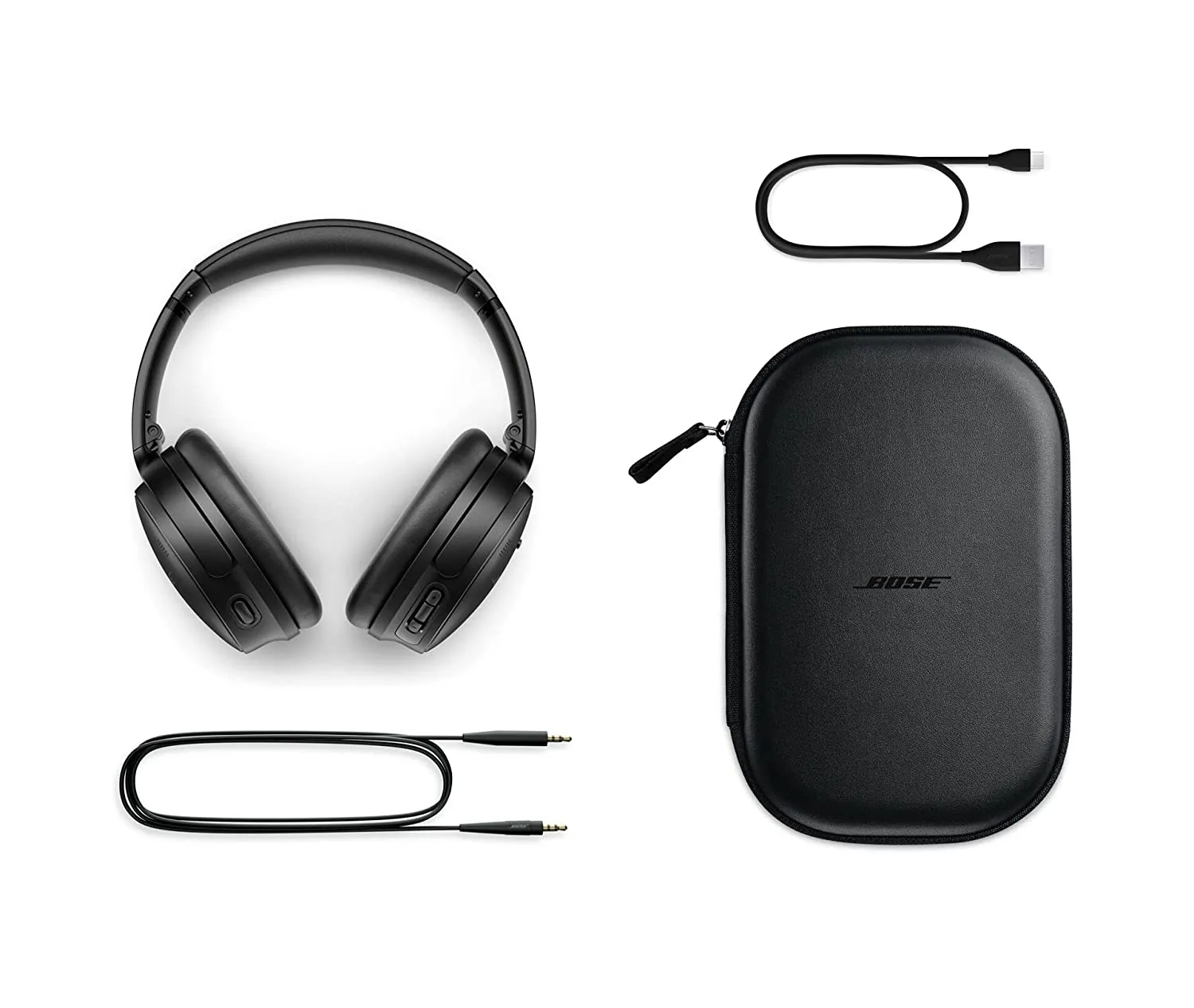 Bose Quietcomfort 45 Bluetooth Wireless Over Ear Headphones with Mic Noise Cancelling - Triple Black 866724-0100