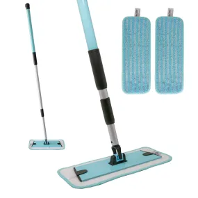 BULK CASE: Don Aslett 12" Microfiber Mop *Aqua* 10 count