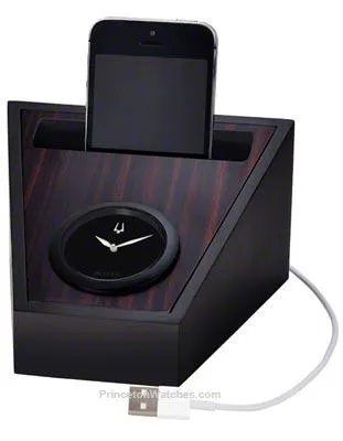 Bulova Executive Desk Clock  - Smart Phone Holder or Business Card Holder