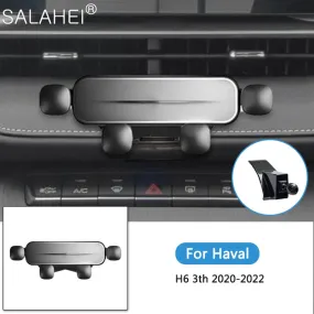 Car Mobile Phone Mount Holder For Haval Hover H6 3th 2020-2022 Air Vent GPS Stand Special Navigation Bracket Styling Accessories حامل الهاتف المحمول للسيارة Haval Hover H6 3th 2020-2022 فتحة تهوية GPS حامل خاص لقوس الملاحة ملحقات التصميم