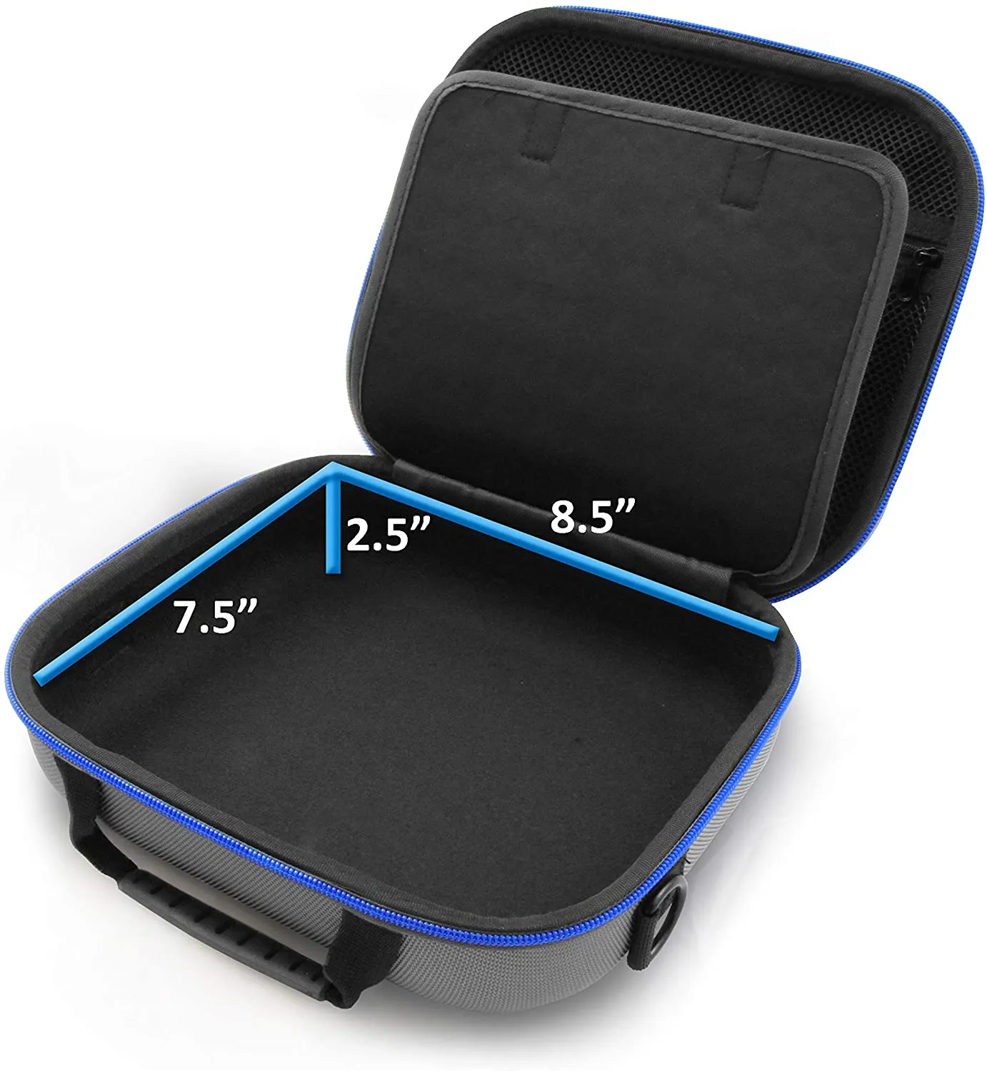 CASEMATIX Travel Case Compatible with Zoom H8 Handy Recorder - Hard Shell Carrier for Audio Recorder and Accessories with Adjustable Shoulder Strap