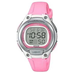 Casio LW-203-4AVDF Digital Pink Resin Strap Watch for Women