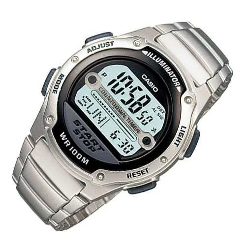 Casio W-756D-1AVDF Silver Stainless Watch for Men