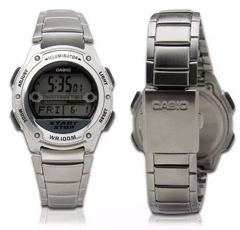 Casio W-756D-1AVDF Silver Stainless Watch for Men