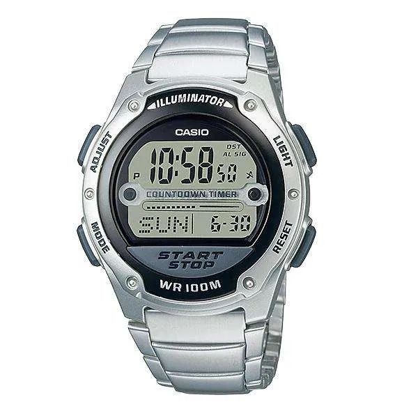 Casio W-756D-1AVDF Silver Stainless Watch for Men