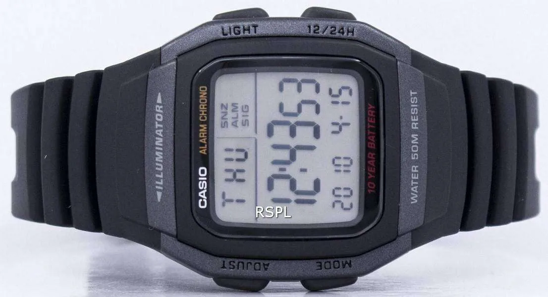 Casio Youth Digital Illuminator W-96H-1BVDF W96H-1BVDF Men's Watch